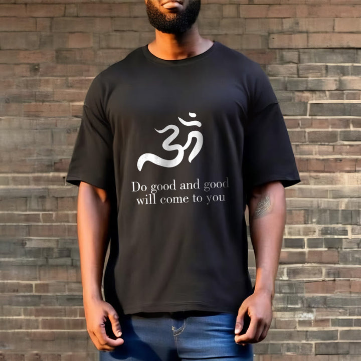 Camiseta de algodón con diseño espiritual sánscrito y símbolo Om de Buddha Stones - image 3