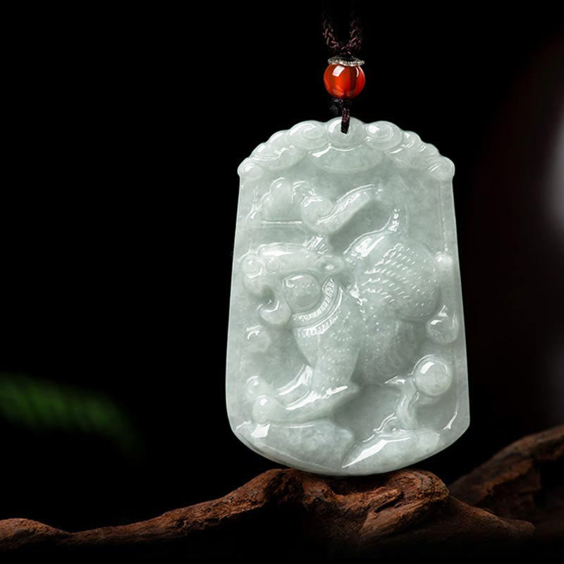 Collar con colgante de amuleto de abundancia del zodíaco chino de 12 Buddha Stones de jade natural - Tigre - image 15