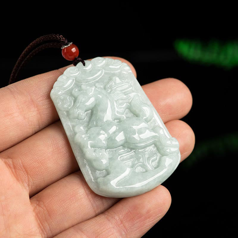 Collar con colgante de amuleto de abundancia del zodíaco chino de 12 Buddha Stones de jade natural - image 9
