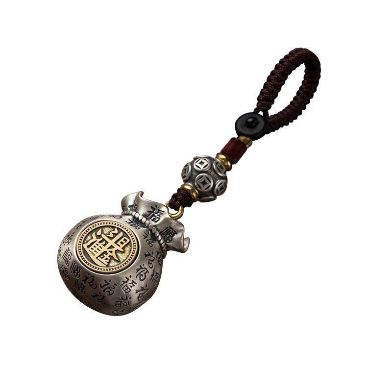 Bolsa de dinero con el personaje Fu de Buddha Stones que gana dinero todos los días llavero de la fortuna