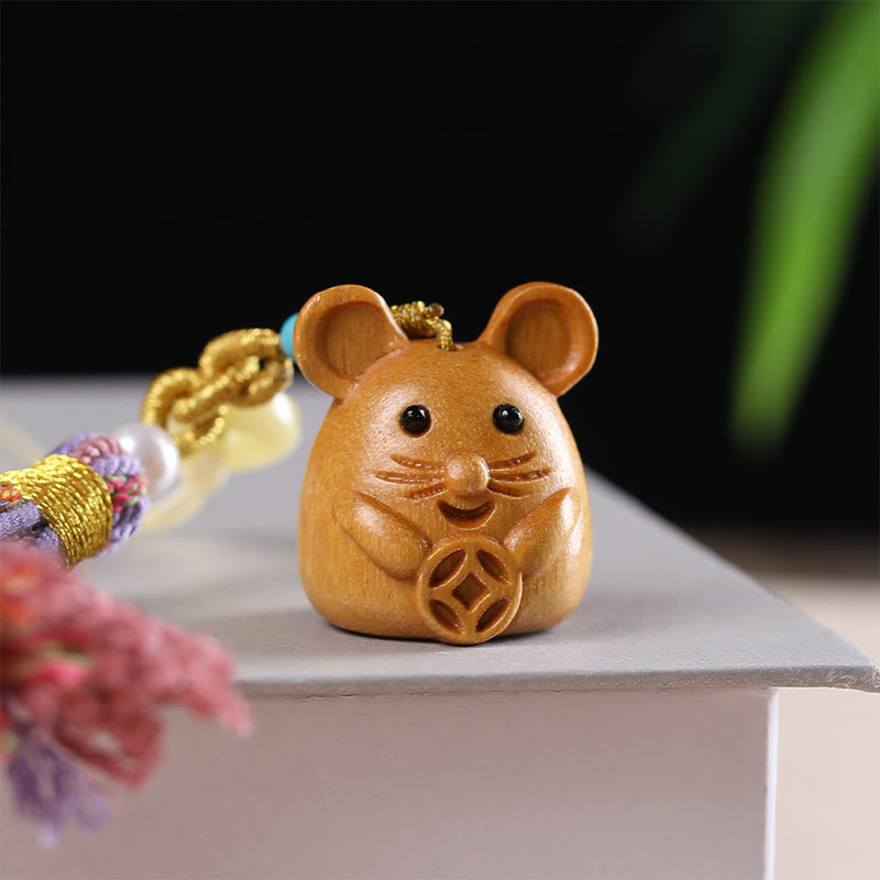 Llavero con borlas coloridas y Buddha Stones de sándalo, 12 bendiciones del zodiaco chino - image 9