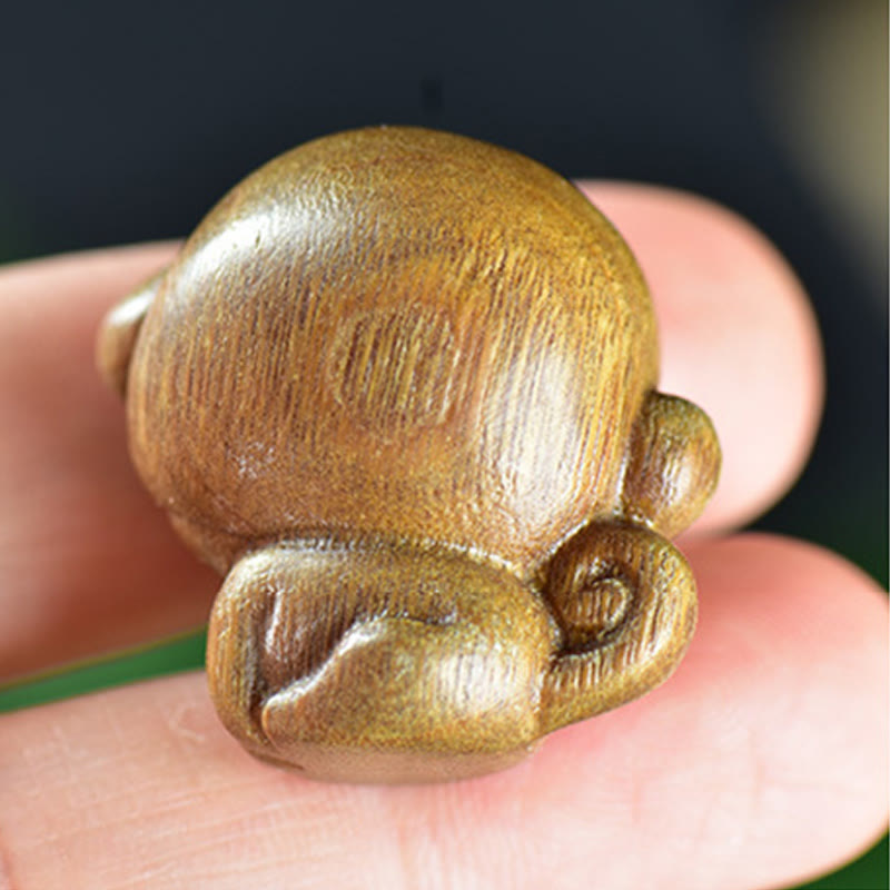 Buddha Stones, sándalo verde, hoja pequeña, sándalo rojo, monos lindos, animales, decoración de paz - image 5
