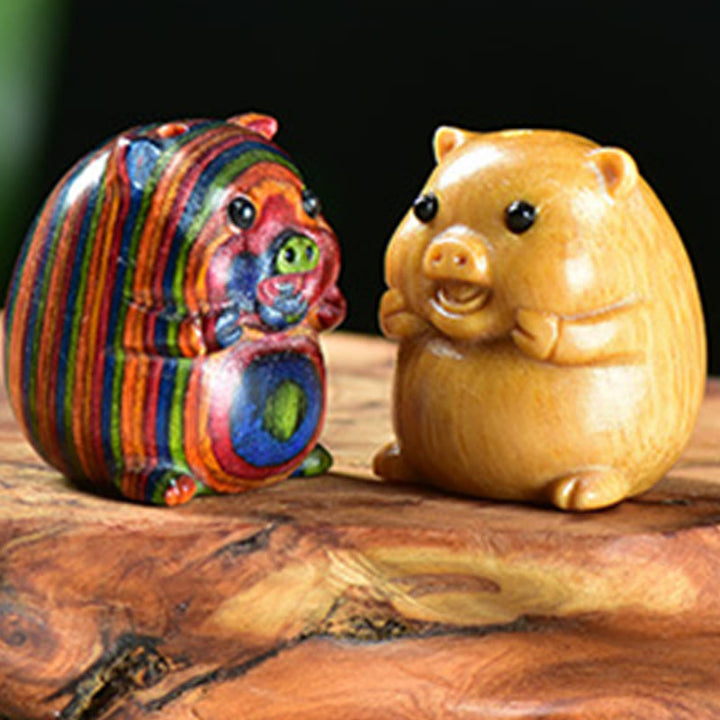 Buddha Stones, sándalo verde, hoja pequeña, sándalo rojo, cerdos adorables, animales, decoración positiva - image 16