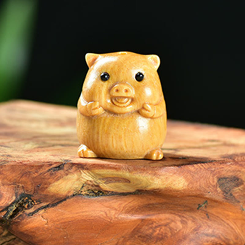 Buddha Stones, sándalo verde, hoja pequeña, sándalo rojo, cerdos adorables, animales, decoración positiva - image 9
