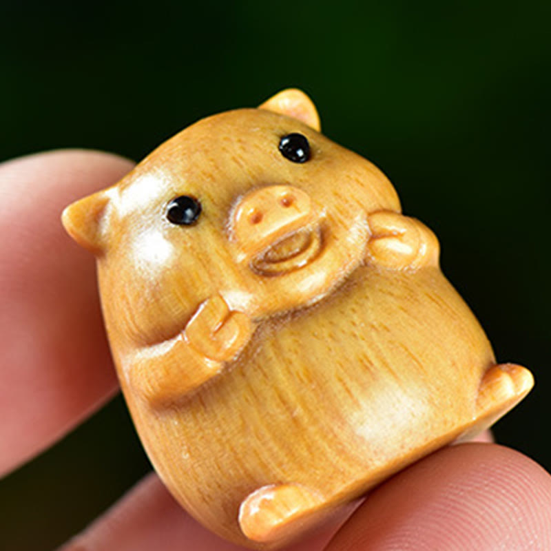 Buddha Stones, sándalo verde, hoja pequeña, sándalo rojo, cerdos adorables, animales, decoración positiva - image 8