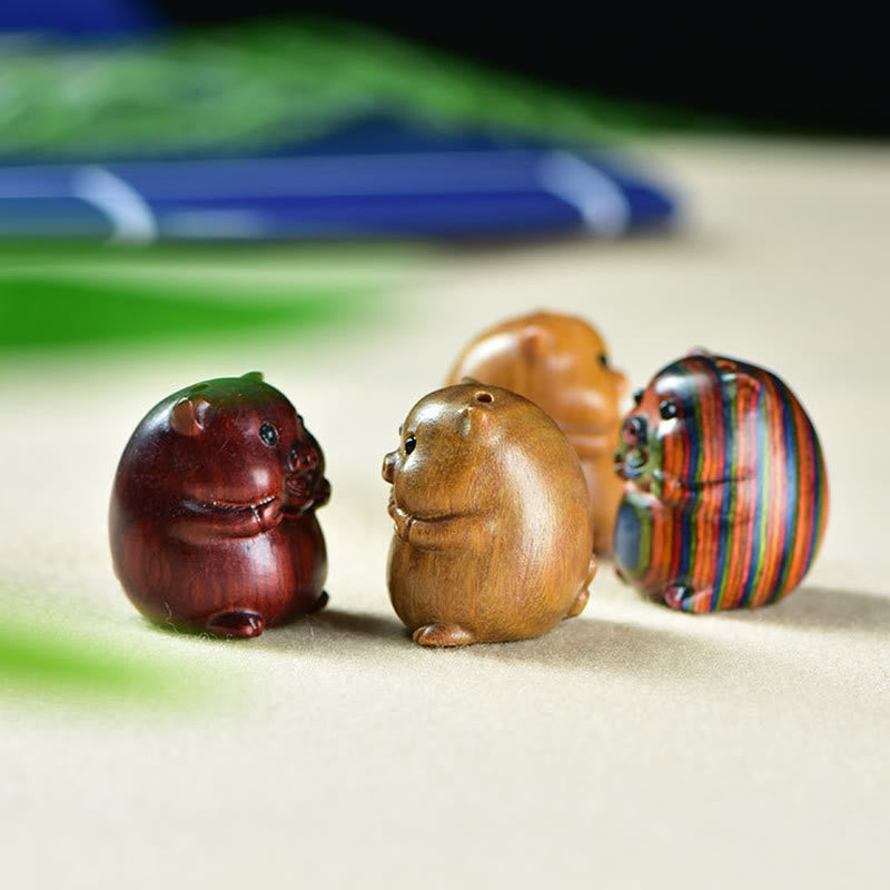 Buddha Stones, sándalo verde, hoja pequeña, sándalo rojo, cerdos adorables, animales, decoración positiva - image 21