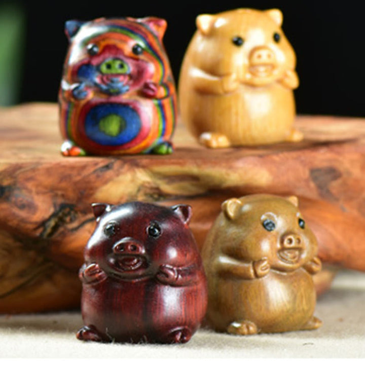 Buddha Stones, sándalo verde, hoja pequeña, sándalo rojo, cerdos adorables, animales, decoración positiva - image 18