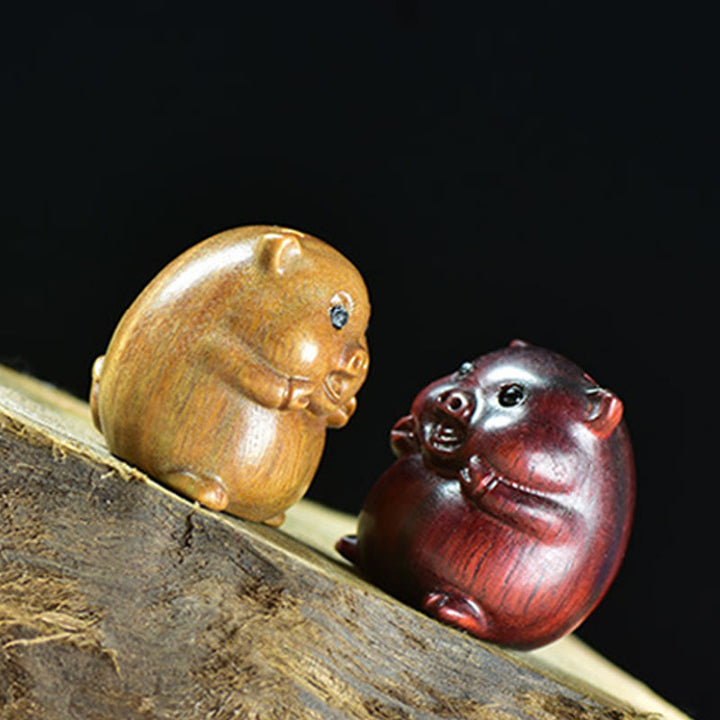 Buddha Stones, sándalo verde, hoja pequeña, sándalo rojo, cerdos adorables, animales, decoración positiva - image 20