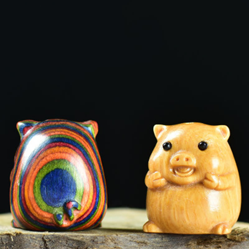 Buddha Stones, sándalo verde, hoja pequeña, sándalo rojo, cerdos adorables, animales, decoración positiva - image 17