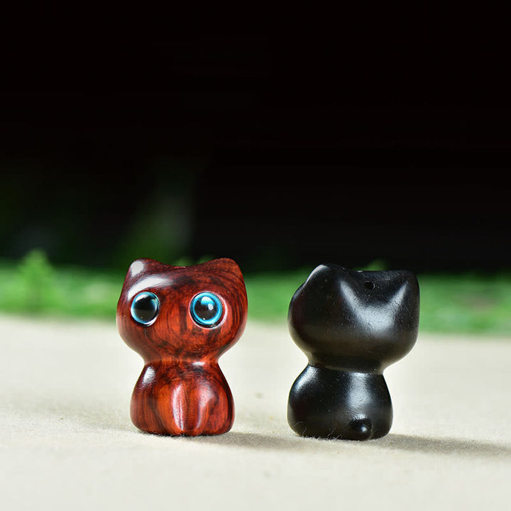 Buddha Stones, madera de ébano, hoja pequeña, sándalo rojo, animales lindos, gatos, decoración tranquila - image 18