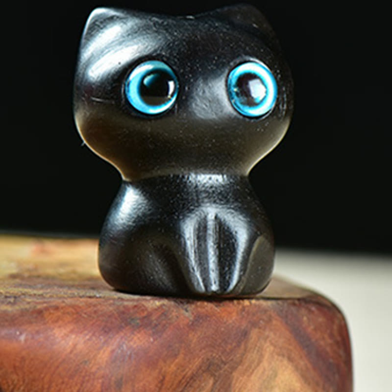 Buddha Stones, madera de ébano, hoja pequeña, sándalo rojo, animales lindos, gatos, decoración tranquila - image 1