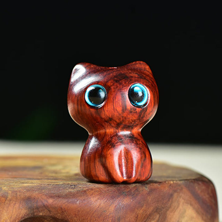 Buddha Stones, madera de ébano, hoja pequeña, sándalo rojo, animales lindos, gatos, decoración tranquila - image 10