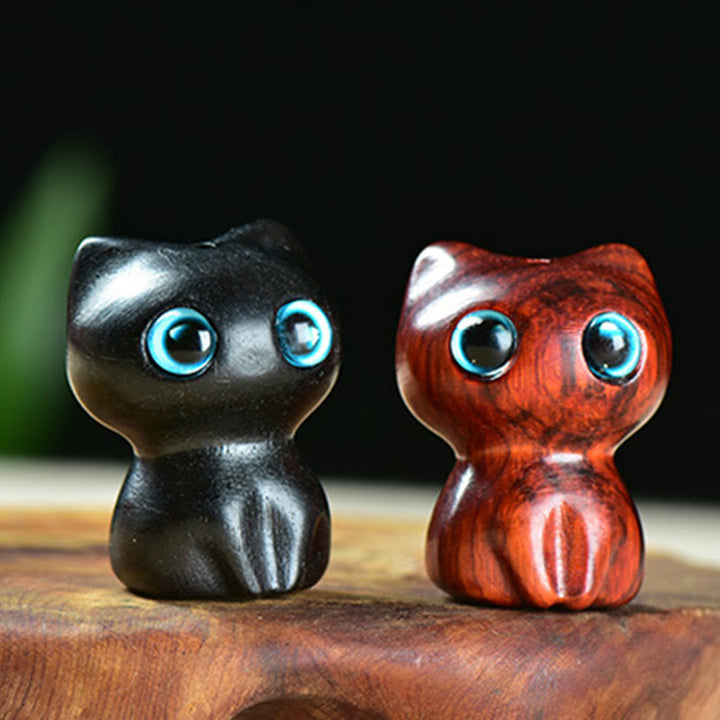 Buddha Stones, madera de ébano, hoja pequeña, sándalo rojo, animales lindos, gatos, decoración tranquila - image 12