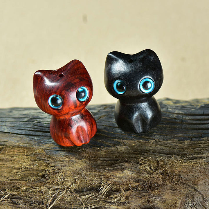 Buddha Stones, madera de ébano, hoja pequeña, sándalo rojo, animales lindos, gatos, decoración tranquila - image 19