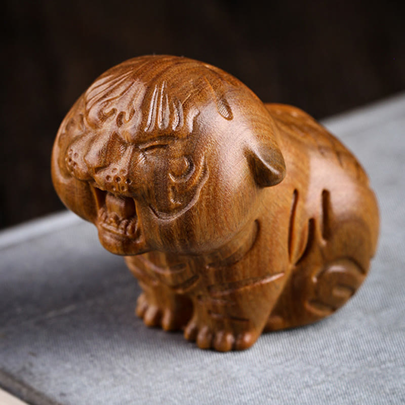 Buddha Stones de sándalo verde, animales tigres adorables, decoración positiva - image 8
