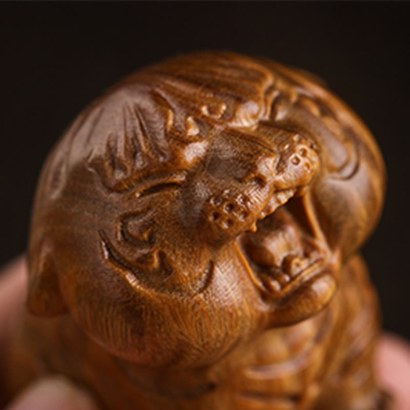 Buddha Stones de sándalo verde, animales tigres adorables, decoración positiva - image 10