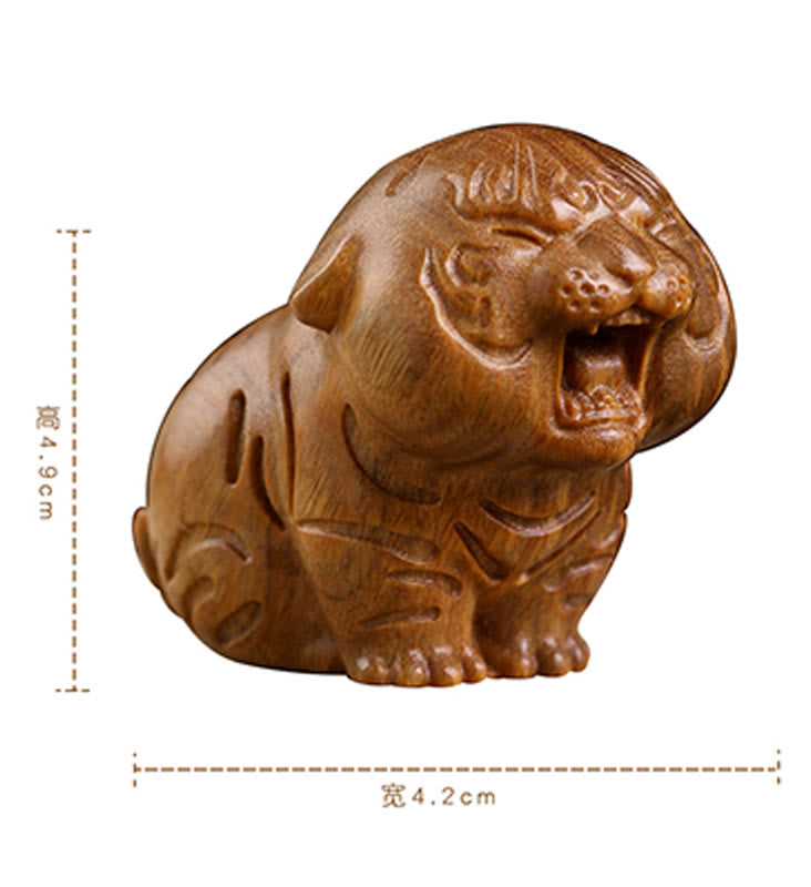 Buddha Stones de sándalo verde, animales tigres adorables, decoración positiva - image 13