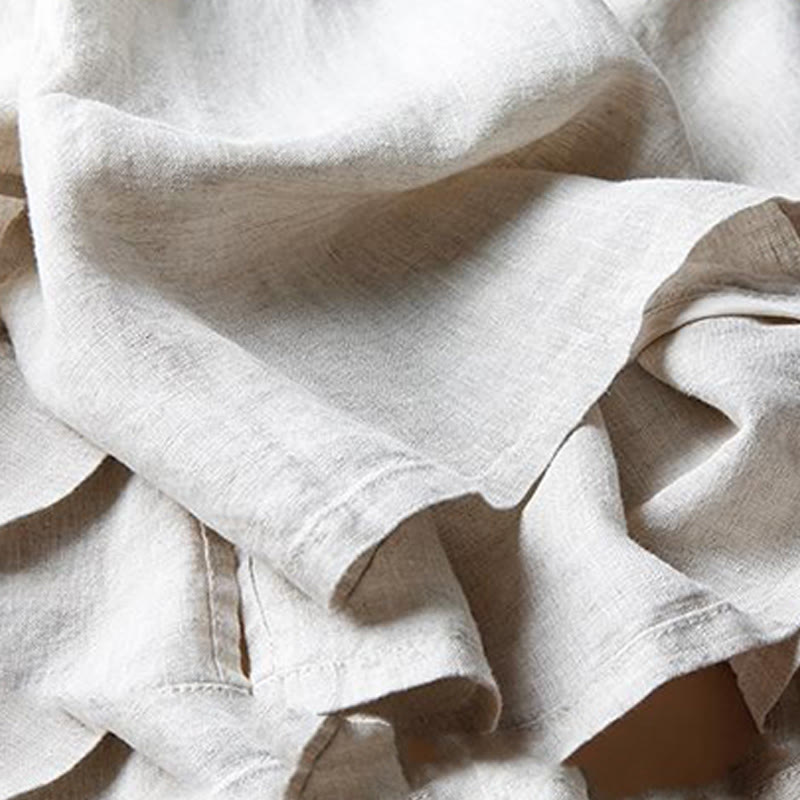 Pantalones casuales de algodón Buddha Stones con dobladillo con abertura para mujer, de pierna ancha y bolsillos, de largo 7-8 - image 6