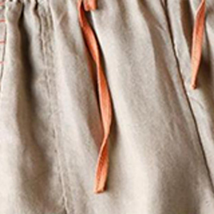 Pantalones casuales de algodón Buddha Stones con dobladillo con abertura para mujer, de pierna ancha y bolsillos, de largo 7-8 - image 9