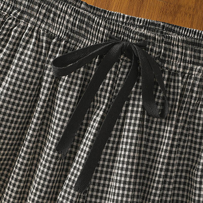 Pantalones casuales de algodón con costuras de Buddha Stones, de pierna ancha y bolsillos para mujer, tallas 7-8 - image 14