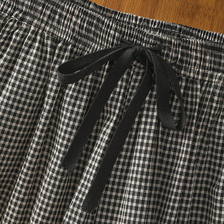 Pantalones casuales de algodón con costuras de Buddha Stones, de pierna ancha y bolsillos para mujer, tallas 7-8 - image 13