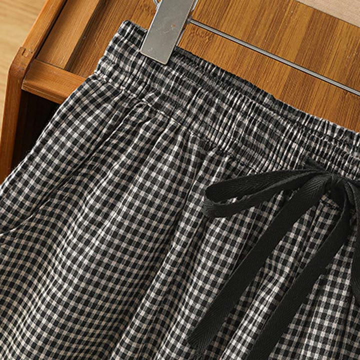 Pantalones casuales de algodón con costuras de Buddha Stones, de pierna ancha y bolsillos para mujer, tallas 7-8 - image 10