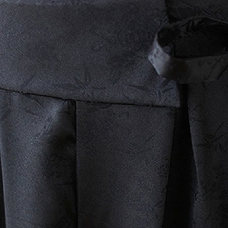 Pantalones casuales de algodón jacquard con cordones y pernera ancha para mujer con bolsillos de Buddha Stones - image 18