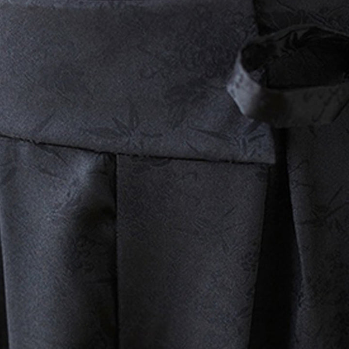 Pantalones casuales de algodón jacquard con cordones y pernera ancha para mujer con bolsillos de Buddha Stones - image 18