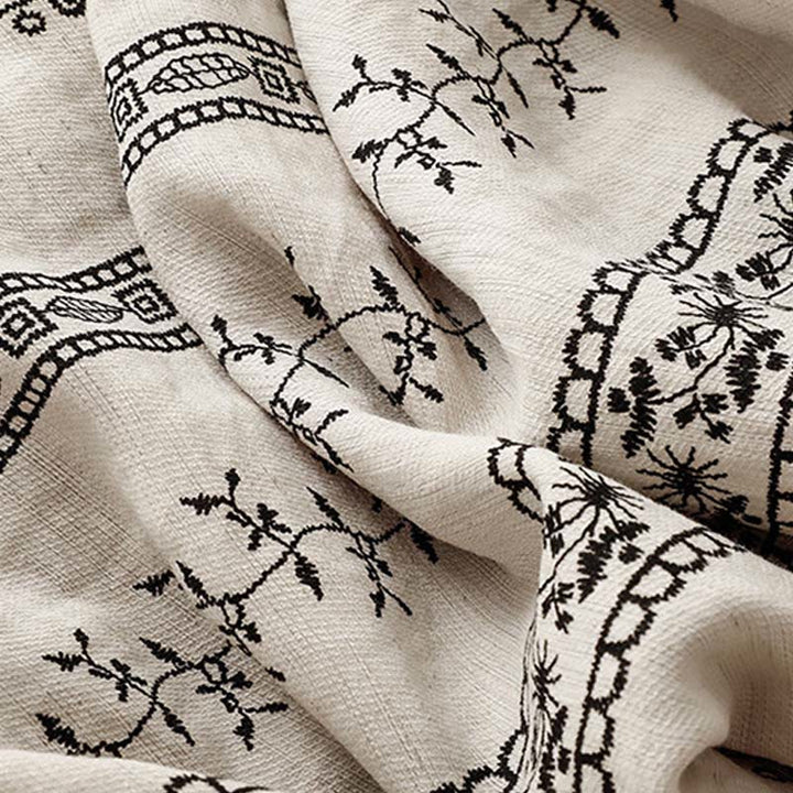 Pantalones anchos de lino y algodón con estampado vertical informal de Buddha Stones para mujer con bolsillos - image 13