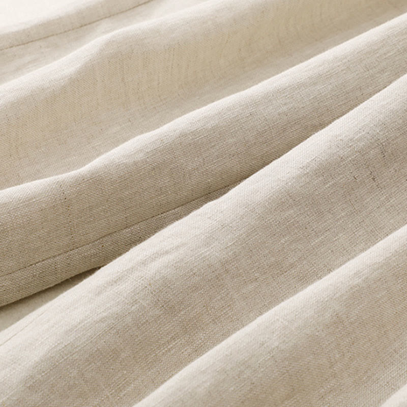 Pantalones harén de lino y algodón para mujer, lisos, de verano, con bolsillos, de Buddha Stones - image 15