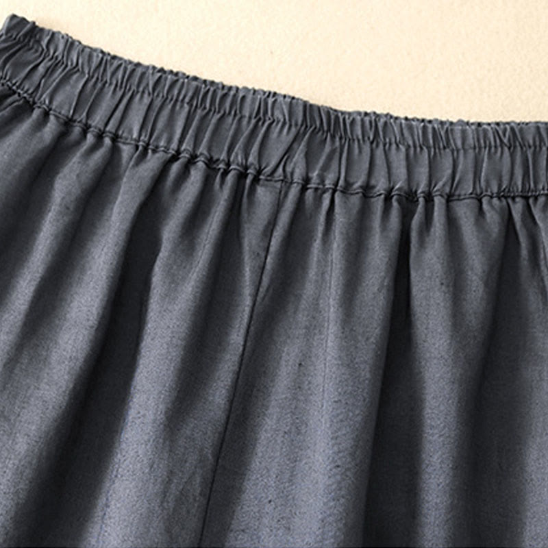 Pantalones cortos informales lisos con estampado de Buddha Stones para mujer, estilo harem con bolsillos. - image 2