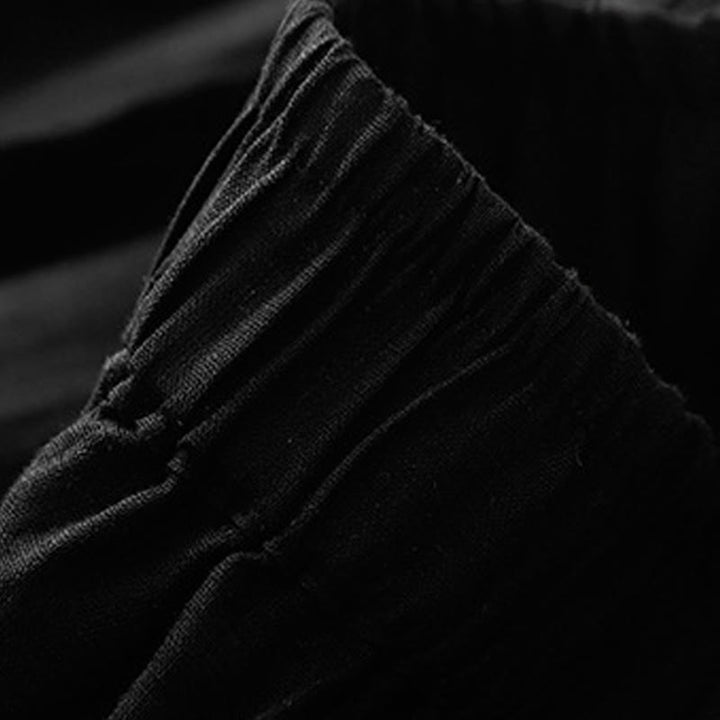 Pantalones casuales de lino y algodón para mujer, estilo harén, con bolsillos y estampado de Buddha Stones - image 12