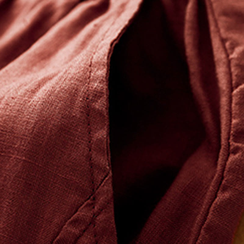 Pantalones casuales de lino y algodón para mujer, estilo harén, con bolsillos y estampado de Buddha Stones - image 16