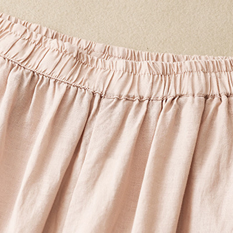 Pantalones casuales de lino y algodón para mujer, estilo harén, con bolsillos y estampado de Buddha Stones - image 27
