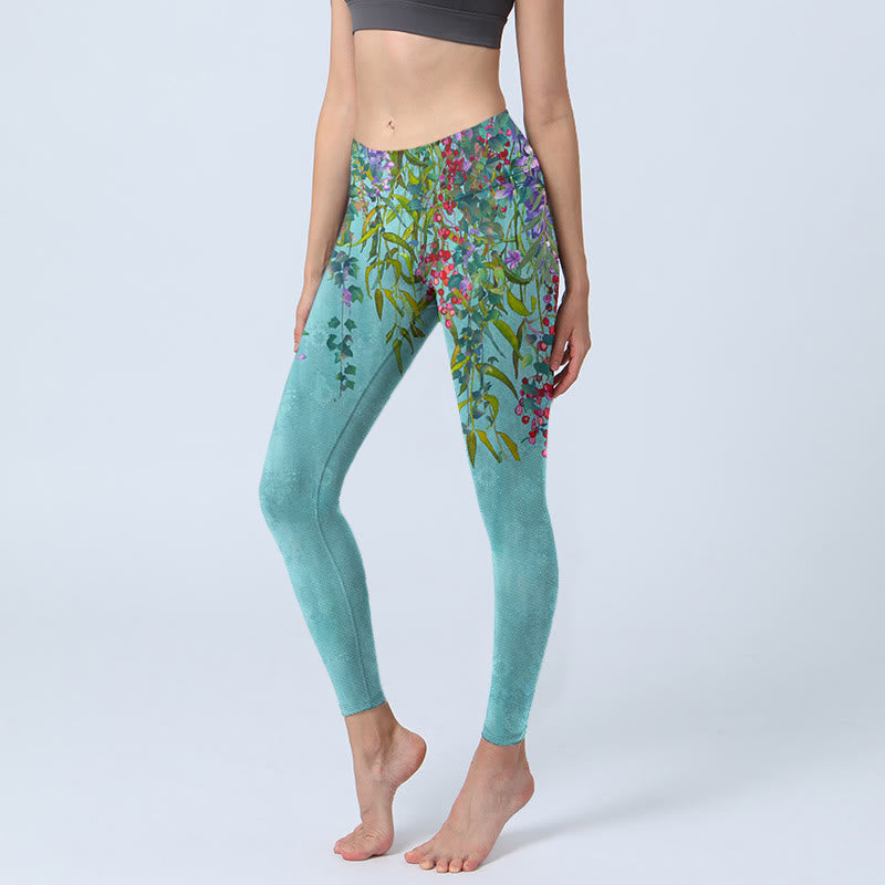 Leggings de yoga para mujer con estampado de Buddha Stones - Turquesa medio - US18，UK/AU22，EU50 (4XL) - image 1