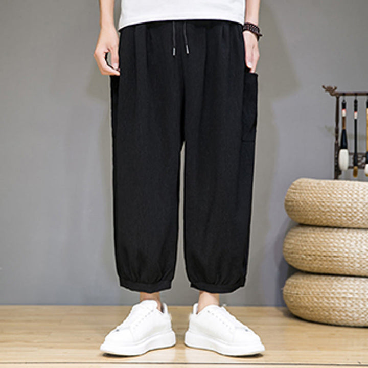 Pantalones harén casuales Buddha Stones, de largo 7-8, para hombre, con bolsillos laterales - image 16
