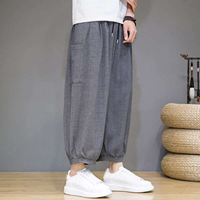 Pantalones harén casuales Buddha Stones, de largo 7-8, para hombre, con bolsillos laterales - image 20