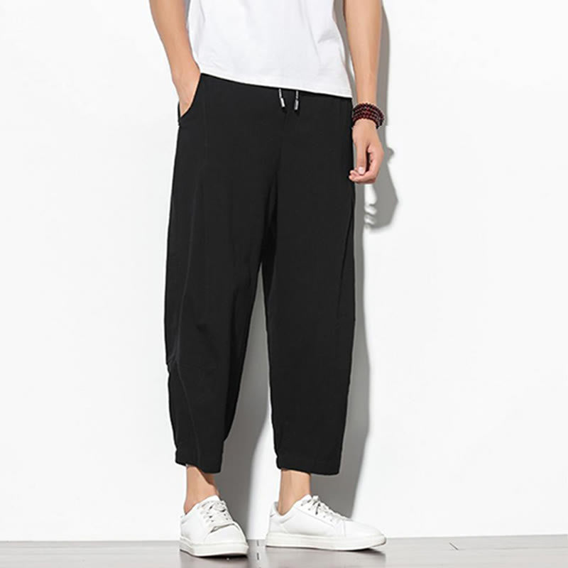 Pantalones de verano Buddha Stones para hombre, de algodón y lino, con bolsillos, talla 7-8 - image 20