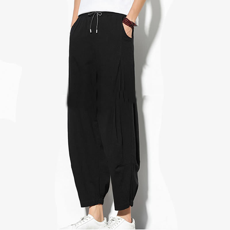 Pantalones de verano Buddha Stones para hombre, de algodón y lino, con bolsillos, talla 7-8 - image 22
