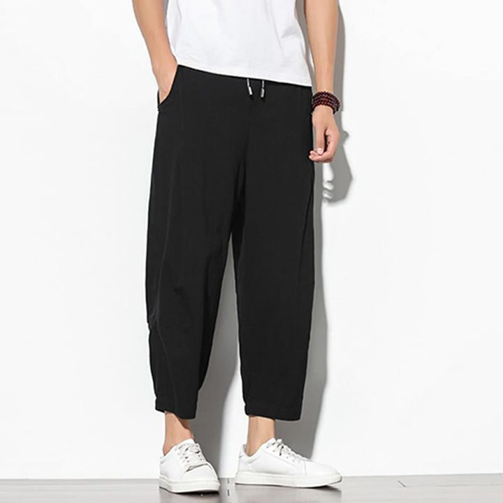Pantalones de verano Buddha Stones para hombre, de algodón y lino, con bolsillos, talla 7-8 - image 19