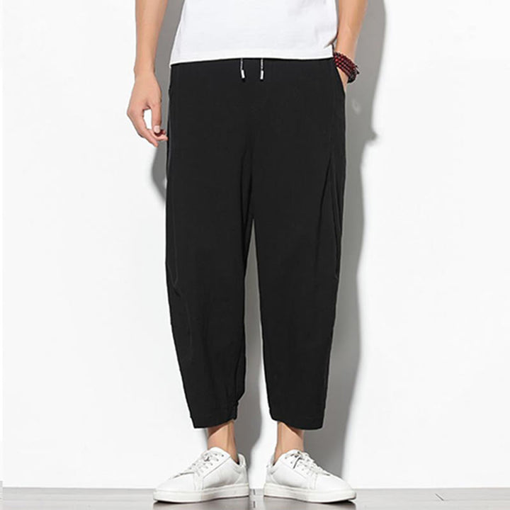Pantalones de verano Buddha Stones para hombre, de algodón y lino, con bolsillos, talla 7-8 - image 16
