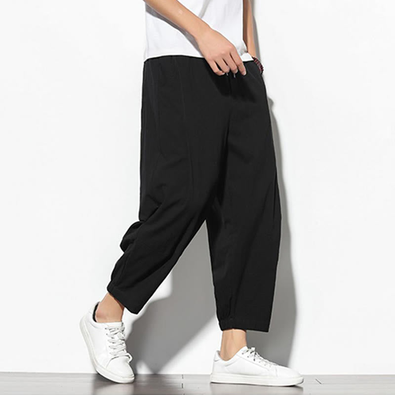 Pantalones de verano Buddha Stones para hombre, de algodón y lino, con bolsillos, talla 7-8 - image 19