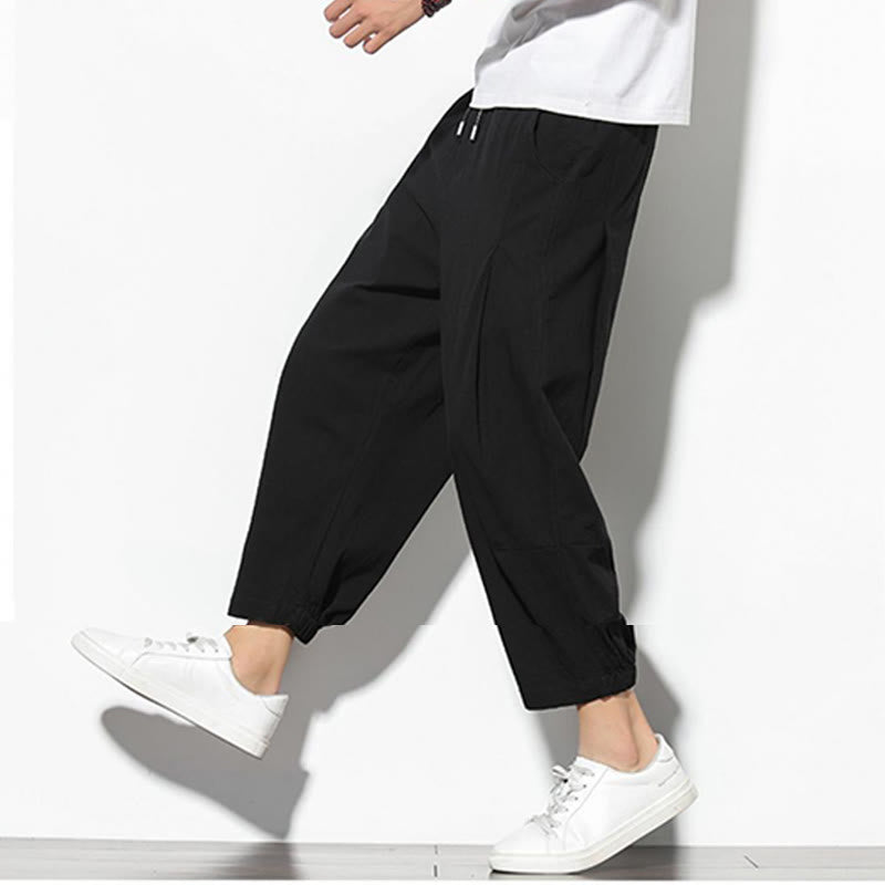 Pantalones de verano Buddha Stones para hombre, de algodón y lino, con bolsillos, talla 7-8 - image 21