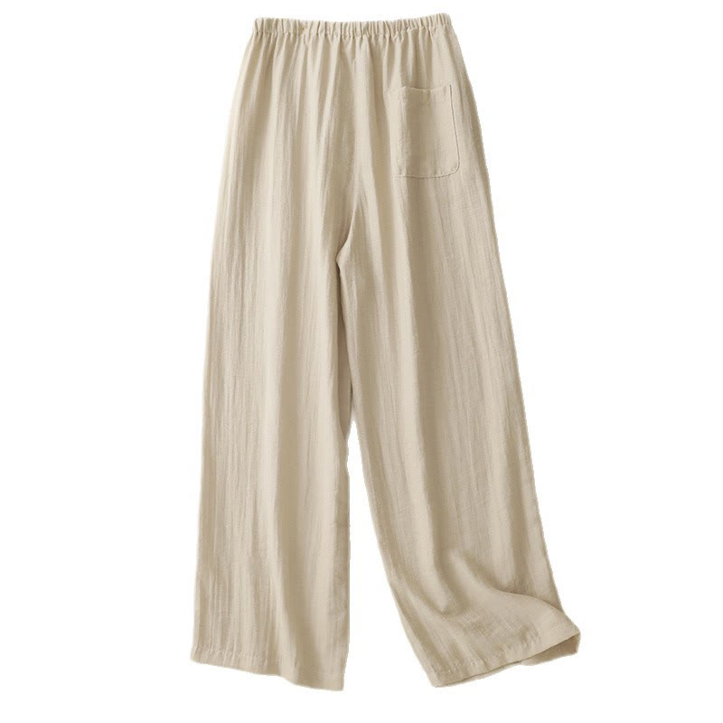 Pantalones anchos de verano con diseño de Buddha Stones y cordón ajustable para mujer con bolsillos - image 15