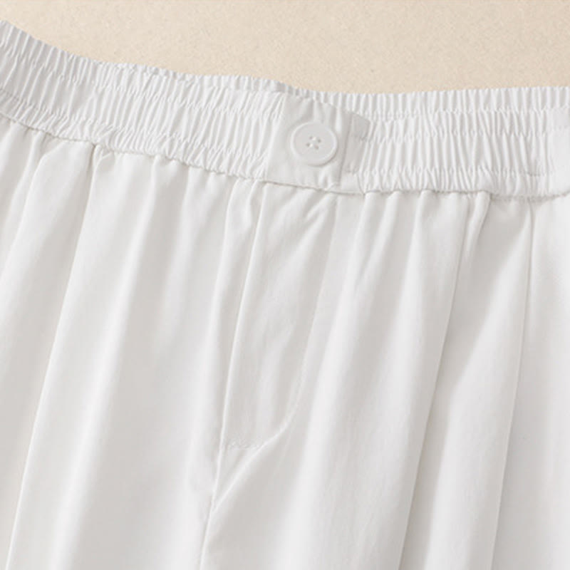 Pantalones de verano Buddha Stones con volantes y bolsillos hasta los tobillos para mujer - image 7