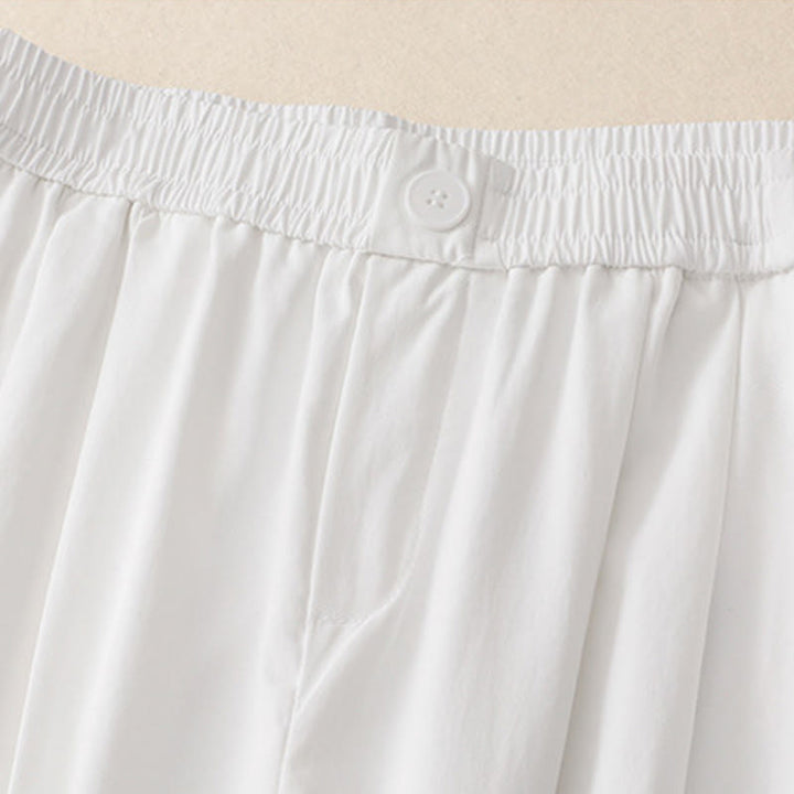 Pantalones de verano Buddha Stones con volantes y bolsillos hasta los tobillos para mujer - image 7