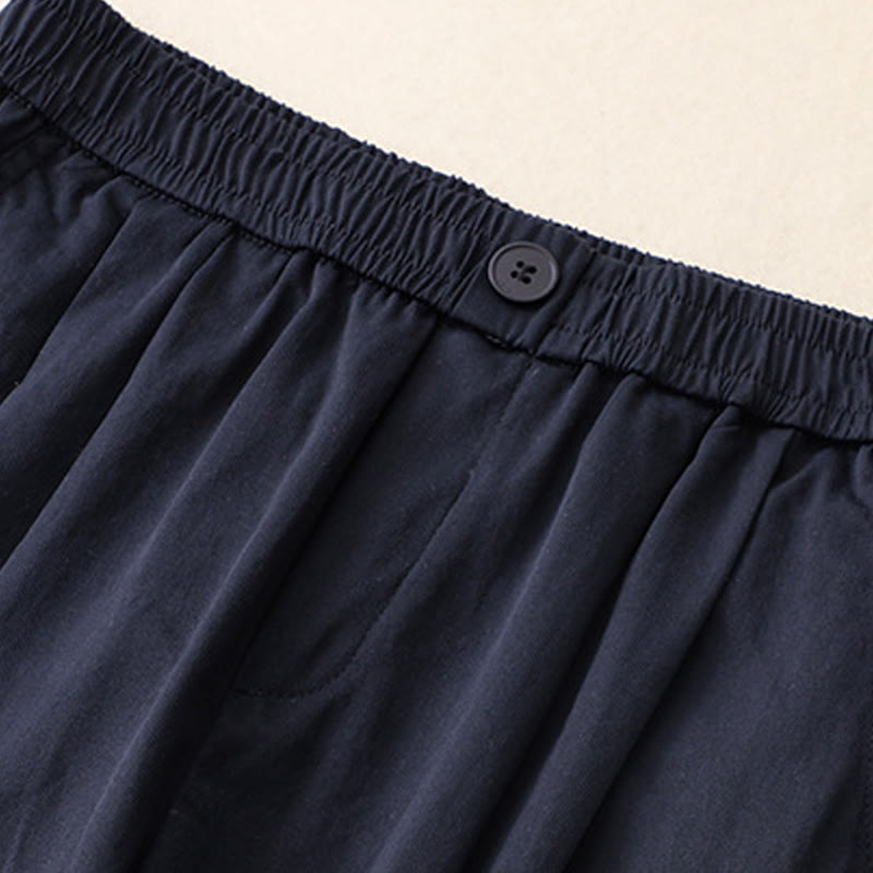 Pantalones de verano Buddha Stones con volantes y bolsillos hasta los tobillos para mujer - image 2