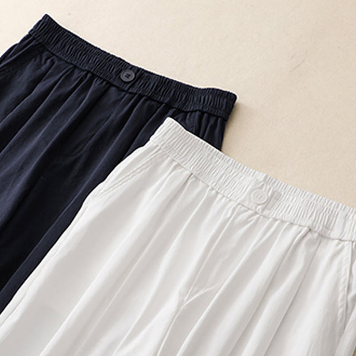 Pantalones de verano Buddha Stones con volantes y bolsillos hasta los tobillos para mujer - image 13