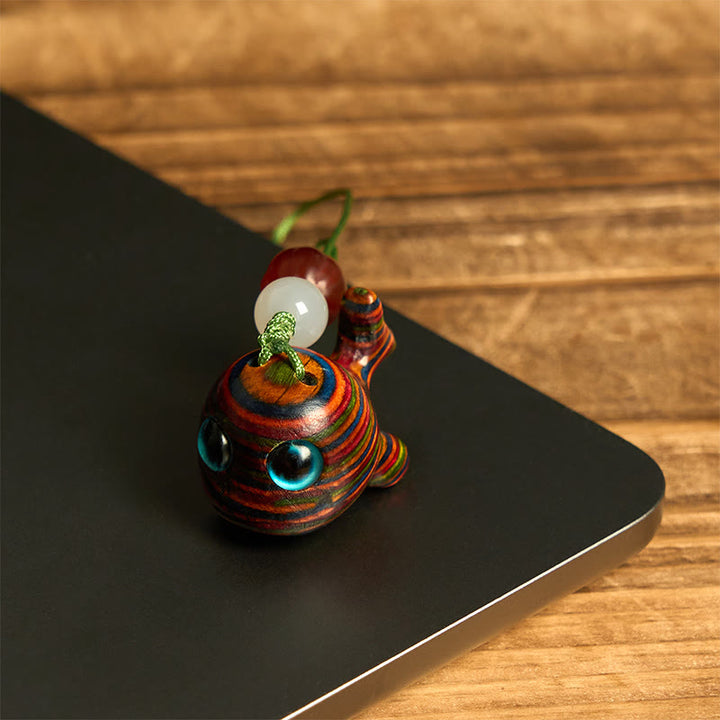 Buddha Stones, arcoíris, eucalipto, delfín, tallado con un efecto positivo, decoración para colgar en el teléfono. - image 13