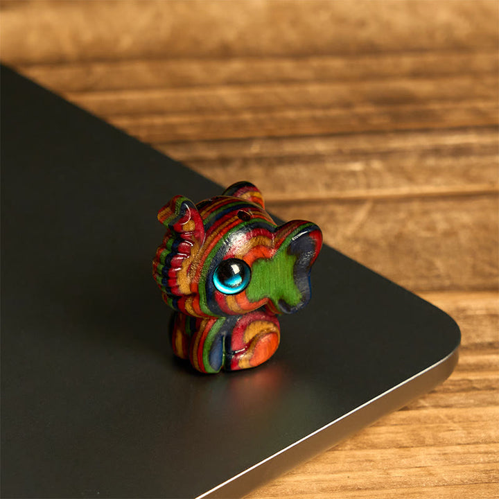 2 mini elefantes de eucalipto arcoíris tallados con Buddha Stones, decoración de fuerza - image 2